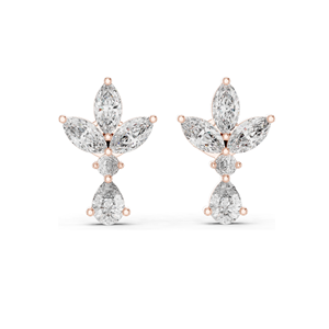 Boucles d'oreilles en diamants de laboratoire 1,346 CT, diamants CVD VVS-VS-EF, or 18 carats, 14 carats, 10 carats et argent 925, or rose, or jaune, or blanc - Product Image 5