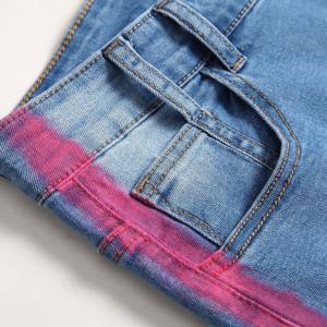 กางเกงขาสั้นผ้าเดนิมสำหรับผู้ชายดีไซน์ไม่เหมือนใครกางเกงสไตล์สตรีทแบบมาใหม่สำหรับฤดูร้อน - Product Image 3