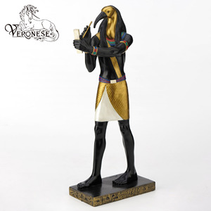 DISEÑO VERONESE - FIGURINA DE THOTH EGIPCIO DE 41 CM - POLIRESINA Y BRONCE FUNDIDO EN FRÍO, PINTADA A MANO, ARTÍCULO DE LUJO PARA DECORACIÓN DEL HOGAR Y COLECCIÓN - Product Image 2