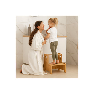 Marchepied en bois antidérapant pour enfants - Rehausseur de hauteur pour salle de bain et évier - Product Image 6