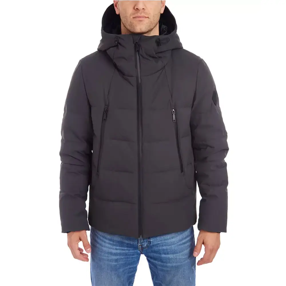 Fall 2023 Custom Winter Waterproof Warm Hooded Thick Puffer Down Coats Jacket Casual Wholesale Men Padded Puffer Jackets
