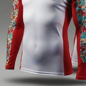 High Quality Custom Logo Half Sleeve Boys Rash Guard Reasonable Price Compression Knitted T-shirt For Men Fight Training Good - Product Image 3