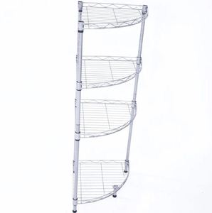Silver gray metal classy <b>storage</b> shelving <b>rack</b> for home hotels and restaurant <b>kitchen</b> living room wholesale made in india 2023 - Product Image 2