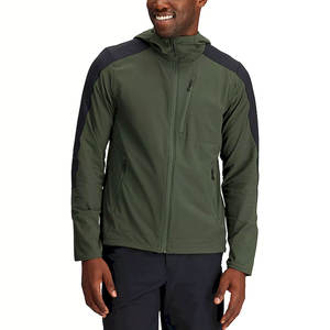 Sweat à capuche softshell d'hiver durable en coton mélangé, manches longues, prix bas, style personnalisé, fermeture éclair, sweat à capuche softshell pour homme - Product Image 5