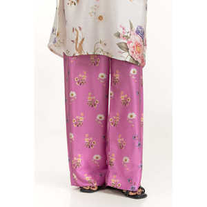 Conjunto de Satén Charmeuse IUSTTS-1457, Blusa de Seda Estampada con Mangas Tres Cuartos para Primavera/Verano - Product Image 2