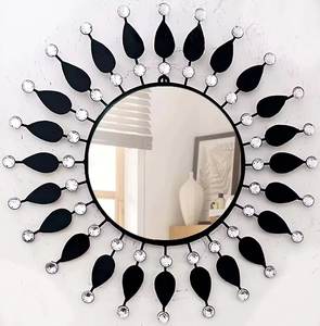 Impressionnant miroir mural décoratif en métal or fini pour la maison salon salle de bain décor forme ronde miroir mural - Product Image 5