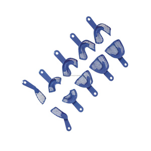 ชุดถาดพิมพ์ฟันสเตนเลสสตีลสีเงิน พรีเมี่ยม เวิลด์ พรีซิชั่น เซอร์เจอร์คัล แมนนวล ได้รับการรับรองมาตรฐาน CE สำหรับฟันบนและฟันล่าง รับประกัน 3 ปี - Product Image 5