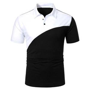 Polos de algodón 100%, ropa informal de manga corta, ropa ajustada para hombre, camisetas Polo de talla grande para hombre, diseño OEM de Color en contraste - Product Image 1