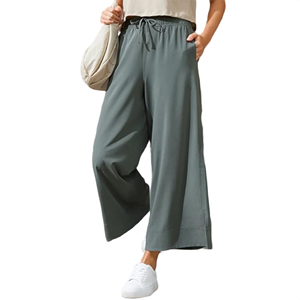 Pantalones Acampanados de Alta Calidad al por Mayor, Personalizados con Logotipo en Todos los Colores, Pantalones de Algodón/Felpa para Mujer, Jeans de Pierna Ancha para Mujer en 2026 - Product Image 6