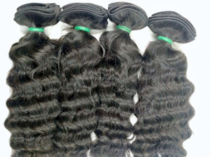 MEILLEURE QUALITÉ ITALIENNE CURL CHEVEUX NATURELS 100% INDONÉSIEN HUMAIN REMY CHEVEUX DOUX BRILLANTS PAS ENTIÈREMENT TOP GRADE PREMIUM 8 "-30" MACHINE - Product Image 6