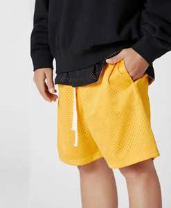 Custom Designer <b>Men's</b> Gym Mesh Sweat Running <b>Shorts</b> Solid Summer <b>Elastic</b> <b>Waist</b> Casual <b>Shorts</b> - Product Image 3