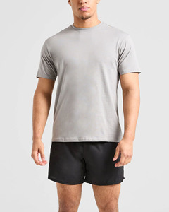 T-shirts pour hommes de qualité supérieure, coupe classique, logo personnalisé OEM, coton mélangé, respirant, léger, tissu doux, pour vêtements de sport. - Product Image 3