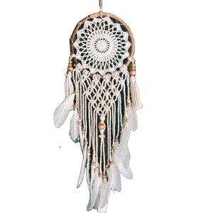 White Boho Dream Catcher Moon and <b>Stars</b> <b>Hanging</b> Over the Bed Customized Dreamcatcher for Wall <b>Hanging</b> Home Decor - Product Image 1