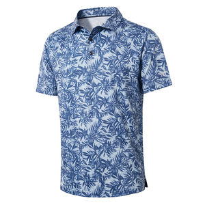 Polo de sport en polyester et élasthanne de haute qualité, impression par sublimation tricotée sur mesure pour polos de golf pour hommes, coupe douce et respirante - Product Image 6