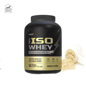 Etiqueta privada ISO Proteína de suero de leche OEM Polvo Vainilla Sabor Batidos de proteínas Fitness diario Ganancia muscular Adultos No mujeres embarazadas - Product Image 1