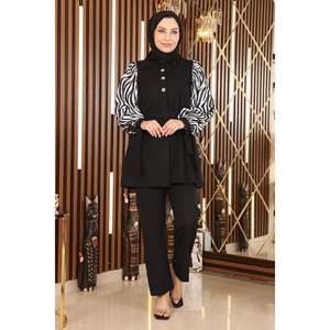 Traje Midi con Estampado de Piedras, Estilo Casual - Product Image 4