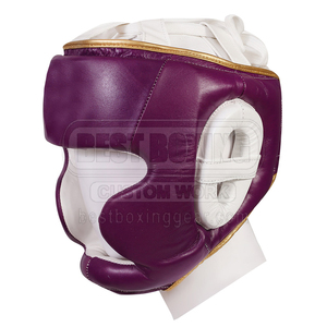 PU Leather Protective Headgear for Martial Arts and Boxing High Density <b>Foam</b> <b>Padded</b> MMA Head Guard Adult - Product Image 3