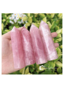 Tour en quartz rose à prix avantageux, grand obélisque en cristal, pointe de cristal, échantillon minéral, cristal de quartz - Product Image 4