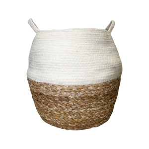 Panier de rangement pliable en paille écologique fait à la main multifonction avec cordon de serrage boîte de pique-nique durable cuisine salle de bain armoire - Product Image 5