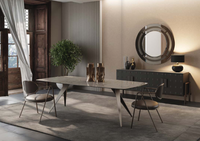 Fauteuil de salle à manger moderne et élégant, 100% fabriqué en Italie, avec revêtement en tissu et structure en métal, pour la maison, le bureau, le restaurant, la cuisine, l'hôtel, la vente au détail
