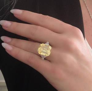 แหวนเพทายสีเหลืองสำหรับผู้หญิงดีไซน์คลาสสิกแหวนเงิน925สเตอริงของขวัญงานหมั้นงานแต่งงาน - Product Image 3