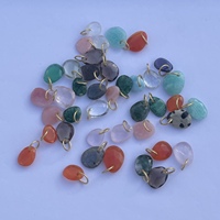 8mm Naturel Bleu Rose Rouge Noir Blanc Vert Facettes Pierres Précieuses Pendentifs Pierre De Naissance Minimaliste Charmes Léger Bohème Bijoux