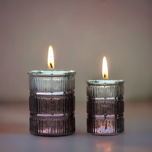 Bougies votives roses de 3 à 5 pouces à base sombre, artisanales antiques, pour les festivals comme Diwali, Noël et Halloween - Product Image 2