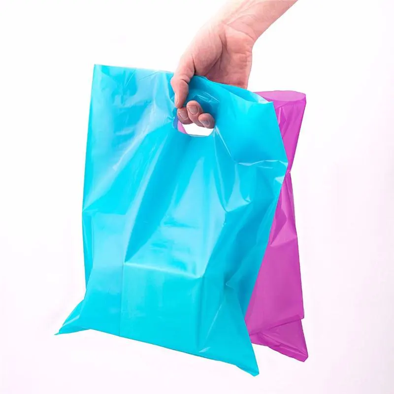 Sacs de supermarché écologiques personnalisés, fabricant d'usine, poignée de Shopping, sac en plastique découpé