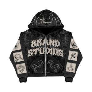 Coton lourd messieurs à capuche plaine en gros nouveaux modèles 2 pièces tricoté blanc hommes homme actif Gym Basics à capuche - Product Image 1