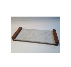 ถาดเสิร์ฟของตกแต่งไม้และหินอ่อนโบราณพร้อมที่จับสำหรับเสิร์ฟแก้วน้ำผลไม้ร้านอาหารใช้สินค้าขายดี - Product Image 1