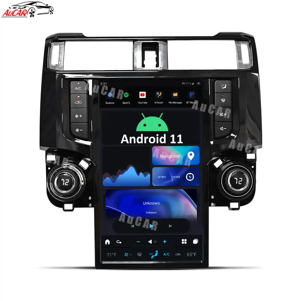 AuCar FHD 13.6 "Android 11 Autoradio Multimedia Player GPS Navigation Auto Video Stereo Player für Toyota 4Runner 2009-2018