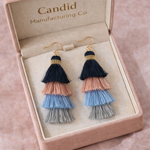 SUNSET FIESTA FRINGE TASSEL <b>EARRINGS</b> MULTI COLOUR LIGHT WEIGHT <b>EARRINGS</b> FASHION JEWELRY and ACCESSORIES <b>CHEAP</b> PRICE - Product Image 1