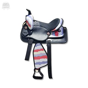 Wholesale All-Colors Western Horse Saddles <b>Synthetic</b> <b>Leather</b> with Suede Seat for Equestrian Bulk - Product Image 6