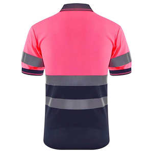 Chemises polo de travail réfléchissantes 2024, haute visibilité, pour la sécurité au travail, chemise polo avec bande réfléchissante, manches courtes, t-shirt polo - Product Image 5