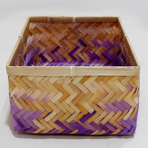 Panier de rangement rectangulaire en bambou Artex Dong Thap, écologique et rustique, tissé à la main, multifonctionnel, pour la lessive - Product Image 3