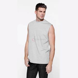 Camiseta sin mangas de gran tamaño OEM con logotipo personalizado para hombre, camiseta de Fitness sin mangas cortada para entrenamiento de gimnasia de rendimiento de alta calidad - Product Image 2