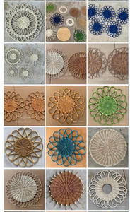 Vietnam Écologique Rotin Assiette Artisan À La Main Rustique Rond Tissé Plateau Léger Cuisine Table Plateau pour Ferme Style - Product Image 5