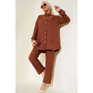 Conjunto 2 Piezas Lino Básico Marrón - Product Image 2