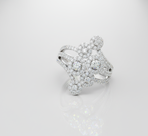 Anillos de Diamantes Redondos para Mujer, Diamantes Cultivados en Laboratorio, Diamantes Naturales y Cultivados en Laboratorio - Product Image 1