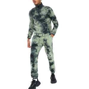 Chándal personalizado teñido con lazo para hombre de alta calidad, ropa informal, ropa activa, transpirable, de secado rápido, para gimnasio, trotar, chándal para hombre - Product Image 2