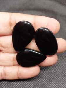 Proveedor personalizado de cabujones de ónix negro natural para anillos y colgantes rosas - Product Image 2