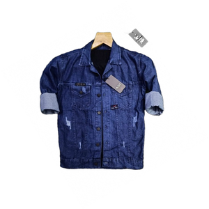 เสื้อแจ็คเก็ตยีนส์คอวีบุผ้าโพลีเอสเตอร์/คอตตอนสำหรับผู้ชาย ฤดูใบไม้ร่วง แห้งเร็ว กันลม ซักพิเศษ ราคาสมเหตุสมผล - Product Image 2