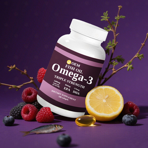180 Softgels Burpless Lemon Flavor Triple Strength <strong>Omega</strong>-<strong>3</strong> Fish Oil <strong>EPA</strong> <strong>DHA</strong> 2400 mg for Adults - Product Image 4