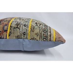 Beige Bohemian 28x28 Wool Woven Vintage Floral Print Non-Slip Eco-Friendly Removable Washable Zipper Closure Decorative - Product Image 5