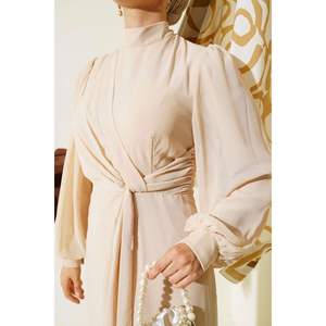 Robe Tulle Détaillée Beige - Product Image 2