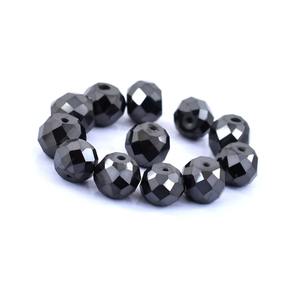 Cuentas de diamantes de moissanita negra, cuentas para hacer joyas - Product Image 2