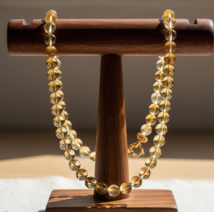 Acheter Citrine Collier de perles pour les femmes 18-Inch Silver 925 Lock Hand Knotted Geometric Design Trendy Fashion Accessory Gift - Product Image 6