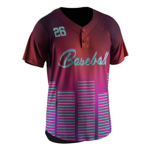 Lightweight Sublimation Printed <b>Baseball</b> Jersey Moisture-Wicking Four-Way Stretch Eco-Friendly 100% Polyester Mesh Fabric-Custom - Product Image 3