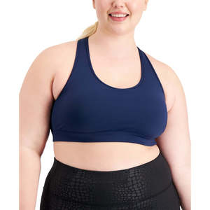 ID Ideology Reggiseno Sportivo da Donna Performance Plus per Sport ad Alto Impatto, Regolabile, Stampa Blu, Leggero, Imbottito, Abbigliamento Sportivo da Palestra, Taglie dalla XS alla - Product Image 1