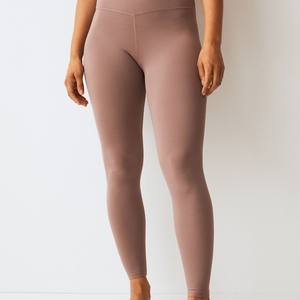 Conjunto de yoga y fitness para mujer de alta calidad OEM, pantalones y sujetador de patrón sólido de cintura media, ropa deportiva de mujer de diseño al por mayor - Product Image 3